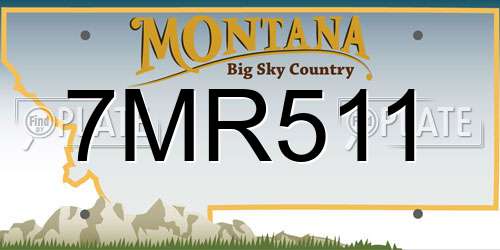 7MR511 Montana License Plate