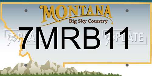7MRB11 Montana License Plate