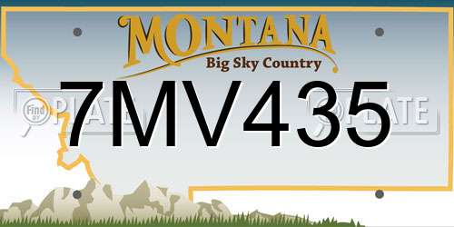 7MV435 Montana License Plate