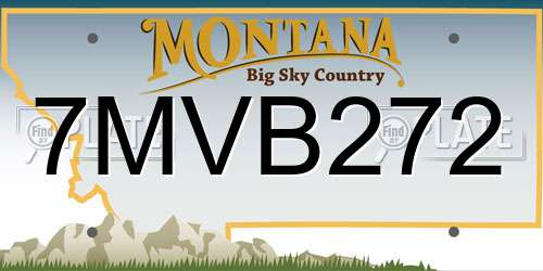 7MVB272 Montana License Plate