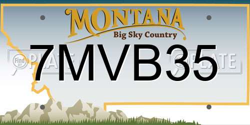 7MVB35 Montana License Plate