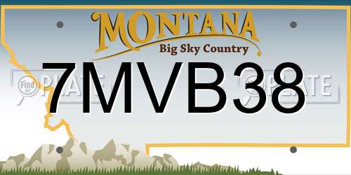 7MVB38 Montana License Plate