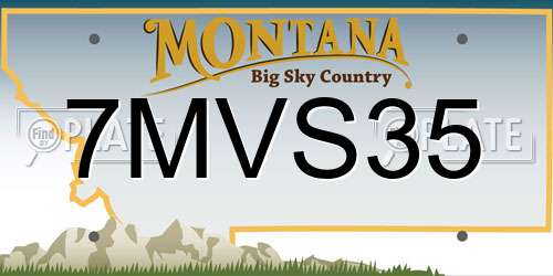 7MVS35 Montana License Plate