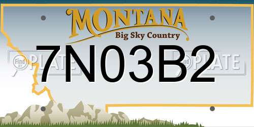 7N03B2 Montana License Plate