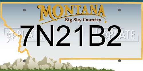 7N21B2 Montana License Plate