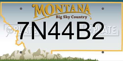 7N44B2 Montana License Plate