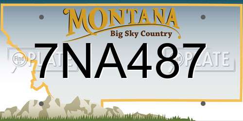 7NA487 Montana License Plate