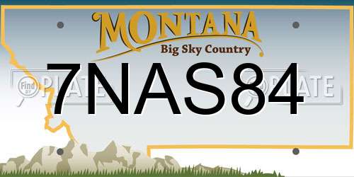 7NAS84 Montana License Plate