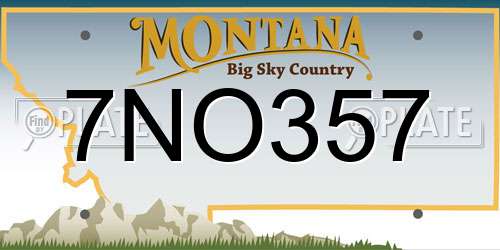7NO357 Montana License Plate