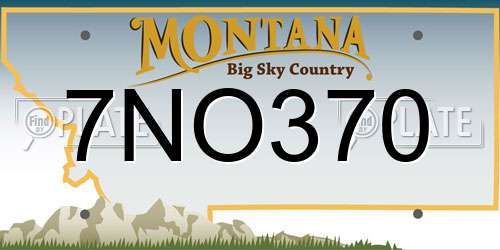 7NO370 Montana License Plate