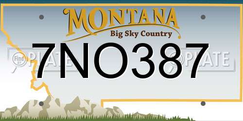 7NO387 Montana License Plate