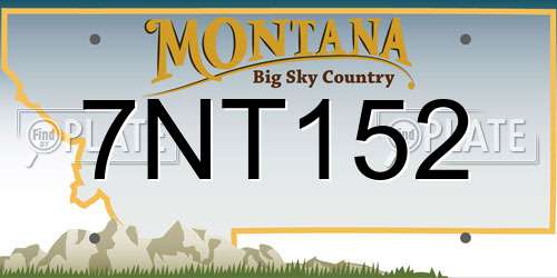 7NT152 Montana License Plate
