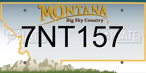 7NT157 Montana License Plate