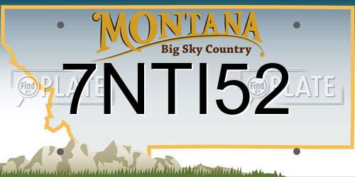 7NTI52 Montana License Plate