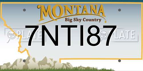 7NTI87 Montana License Plate