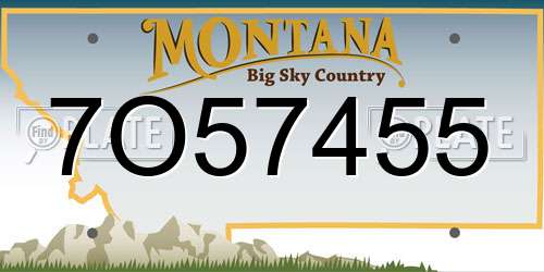 7O57455 Montana License Plate