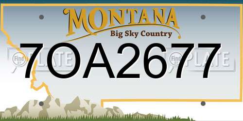 7OA2677 Montana License Plate