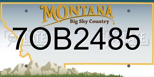 7OB2485 Montana License Plate