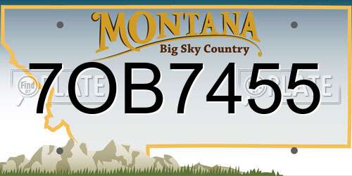 7OB7455 Montana License Plate