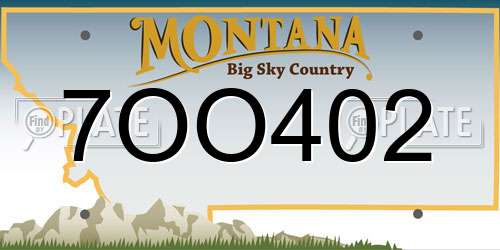 7OO402 Montana License Plate