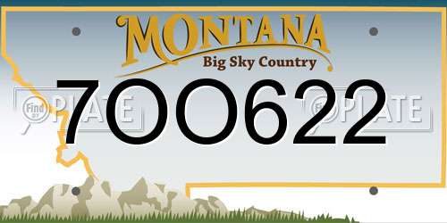 7OO622 Montana License Plate