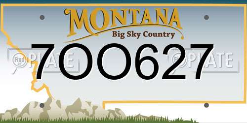 7OO627 Montana License Plate