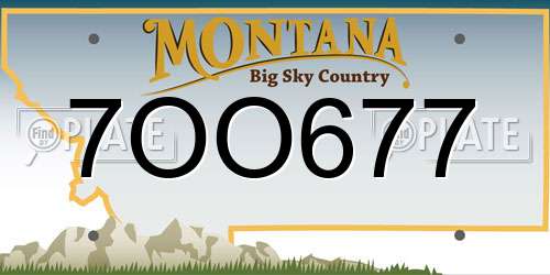 7OO677 Montana License Plate