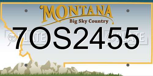 7OS2455 Montana License Plate