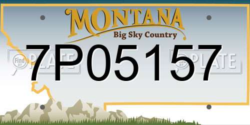7P05157 Montana License Plate