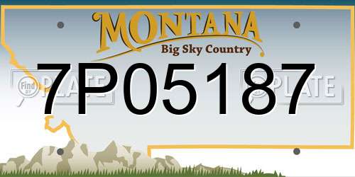 7P05187 Montana License Plate