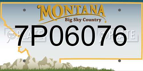 7P06076 Montana License Plate