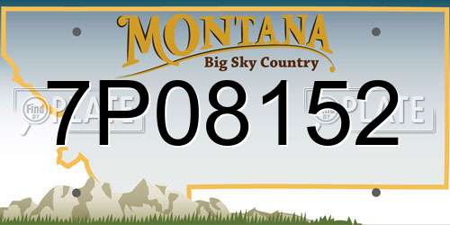 7P08152 Montana License Plate