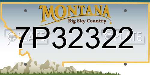 7P32322 Montana License Plate
