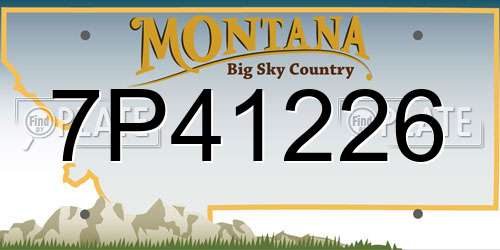 7P41226 Montana License Plate