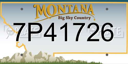 7P41726 Montana License Plate