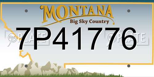 7P41776 Montana License Plate