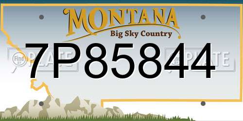 7P85844 Montana License Plate