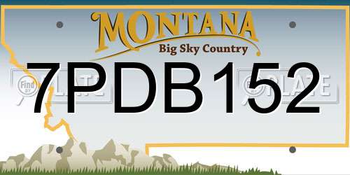 7PDB152 Montana License Plate