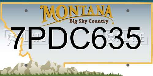 7PDC635 Montana License Plate