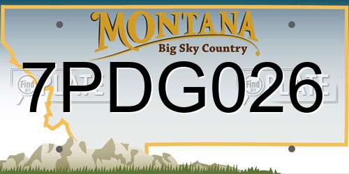 7PDG026 Montana License Plate