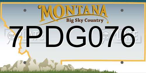 7PDG076 Montana License Plate