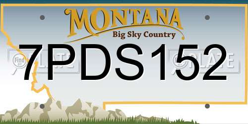 7PDS152 Montana License Plate