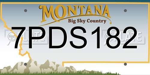 7PDS182 Montana License Plate