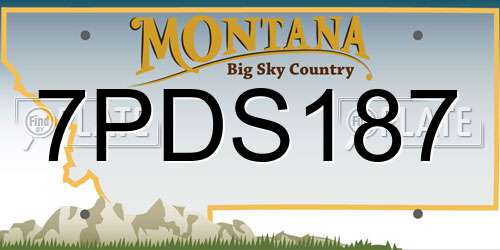 7PDS187 Montana License Plate