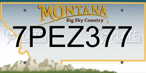 7PEZ377 Montana License Plate