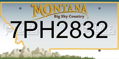 7PH2832 Montana License Plate