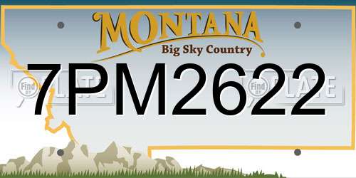 7PM2622 Montana License Plate