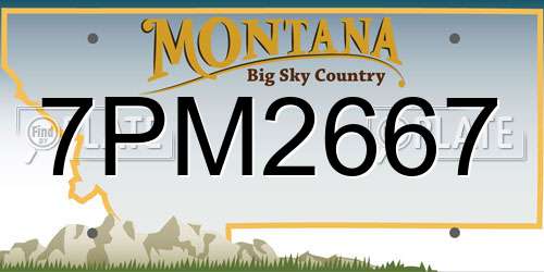 7PM2667 Montana License Plate