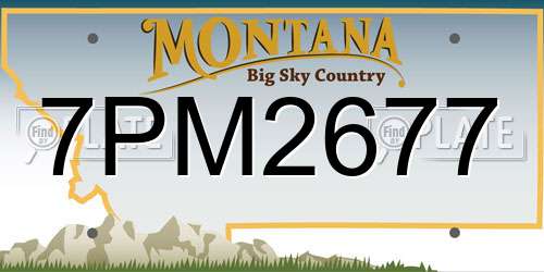 7PM2677 Montana License Plate