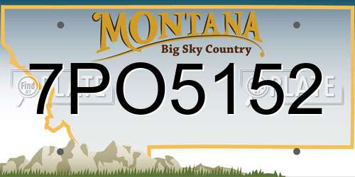 7PO5152 Montana License Plate